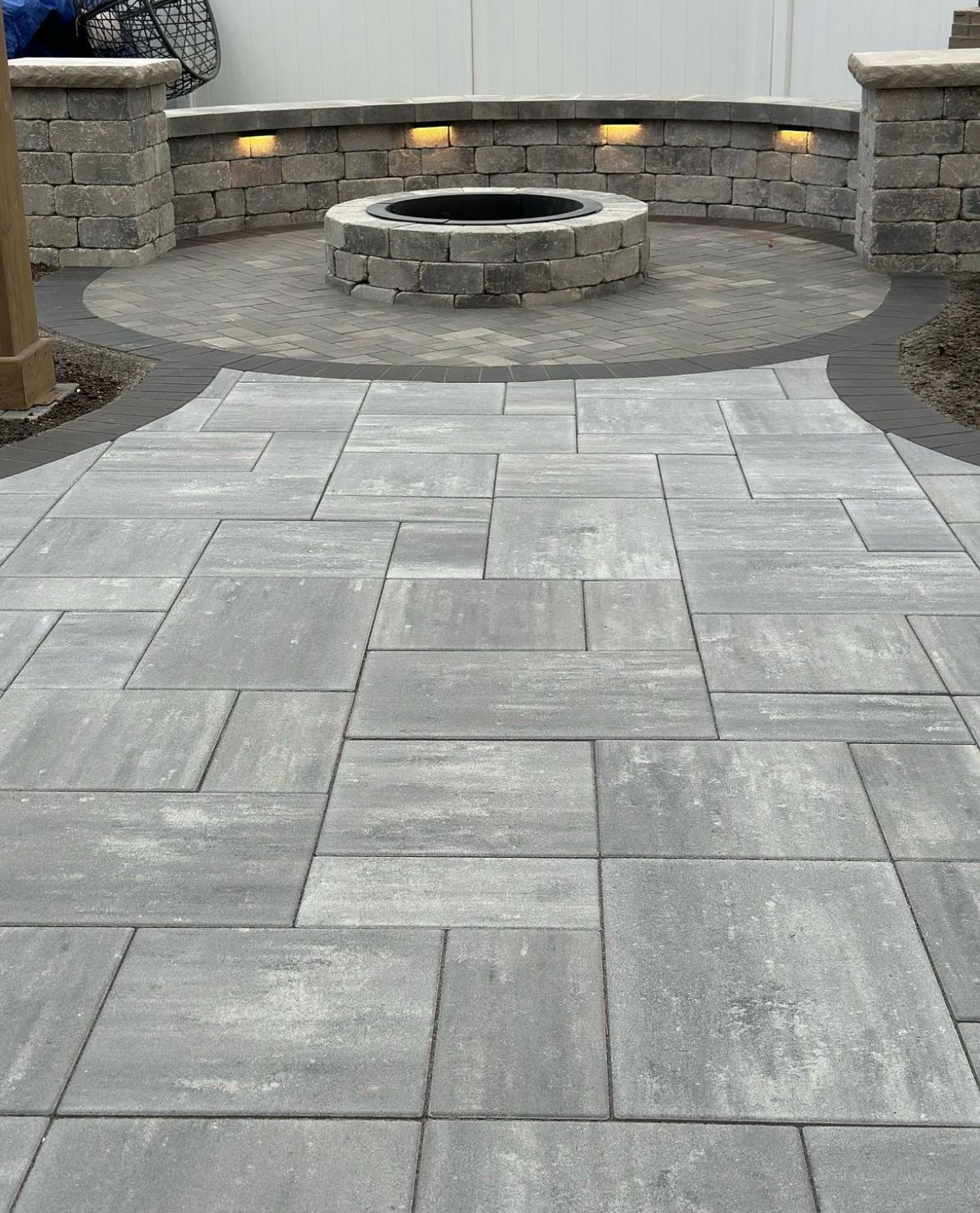 Paver patio install